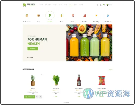 Freshen-水果蔬菜生鲜食品商城WordPress主题[更至v1.0.22]插图19-WP资源海