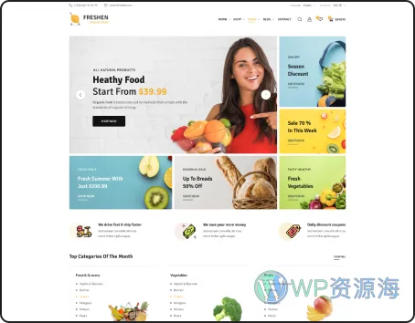 Freshen-水果蔬菜生鲜食品商城WordPress主题[更至v1.0.22]插图15-WP资源海