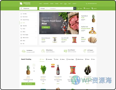 Freshen-水果蔬菜生鲜食品商城WordPress主题[更至v1.0.22]插图13-WP资源海