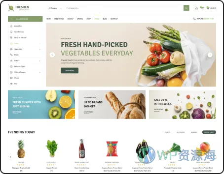 Freshen-水果蔬菜生鲜食品商城WordPress主题[更至v1.0.22]插图16-WP资源海