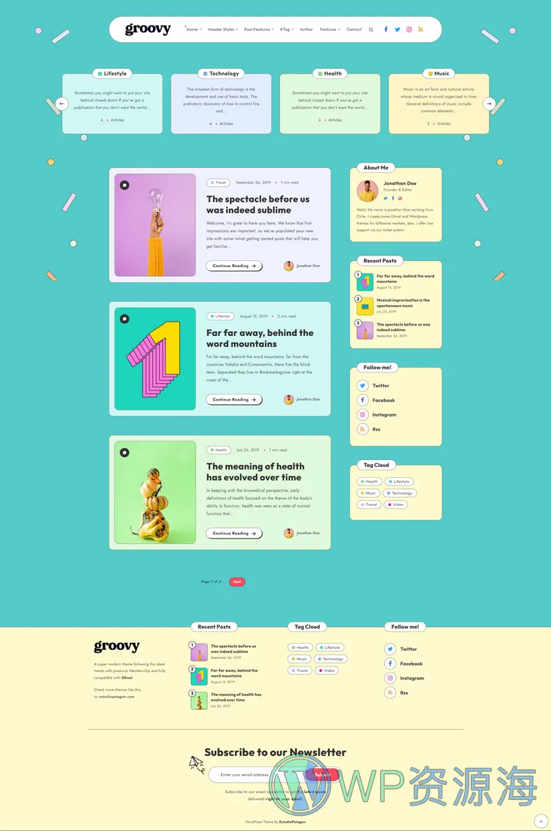 Groovy-超级简约极致性能WordPress博客主题[更至v2.3.0]插图4-WP资源海