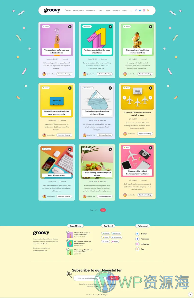 Groovy-超级简约极致性能WordPress博客主题[更至v2.3.0]插图7-WP资源海