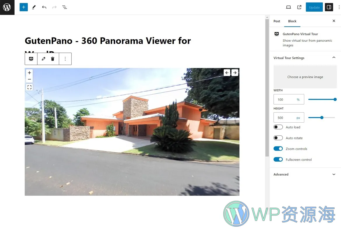 GutenPano-360度全景查看器WordPress古腾堡插件[更至v1.1.0]插图2-WP资源海