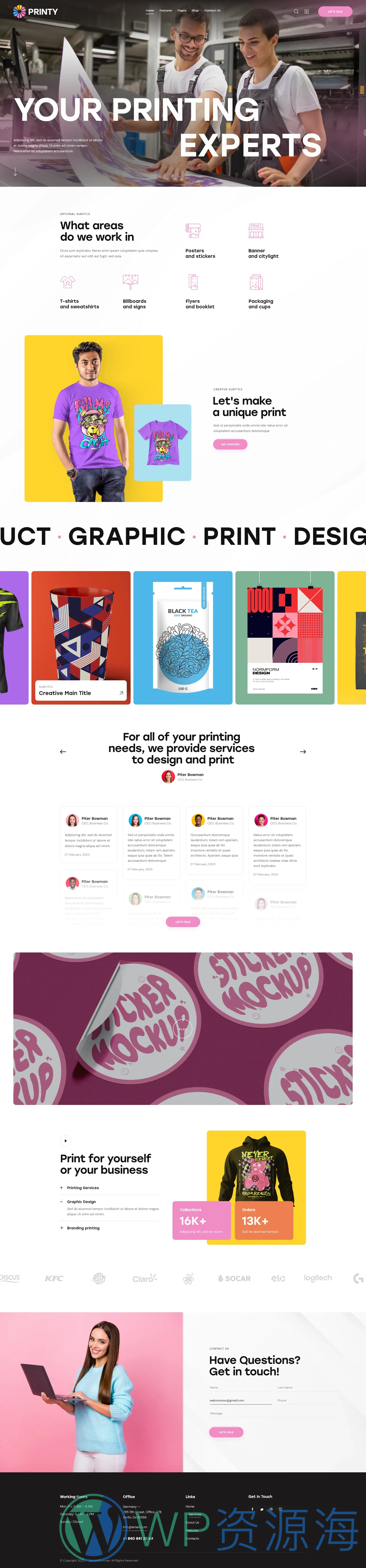 Printy-T恤印染印刷厂3D打印公司WordPress主题[更至v1.3]插图6-WP资源海