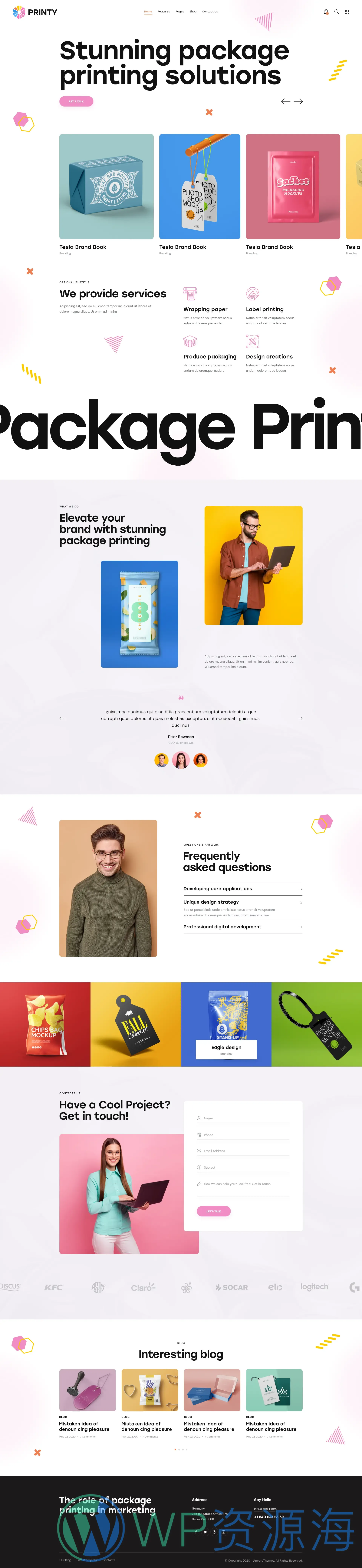 Printy-T恤印染印刷厂3D打印公司WordPress主题[更至v1.3]插图3-WP资源海