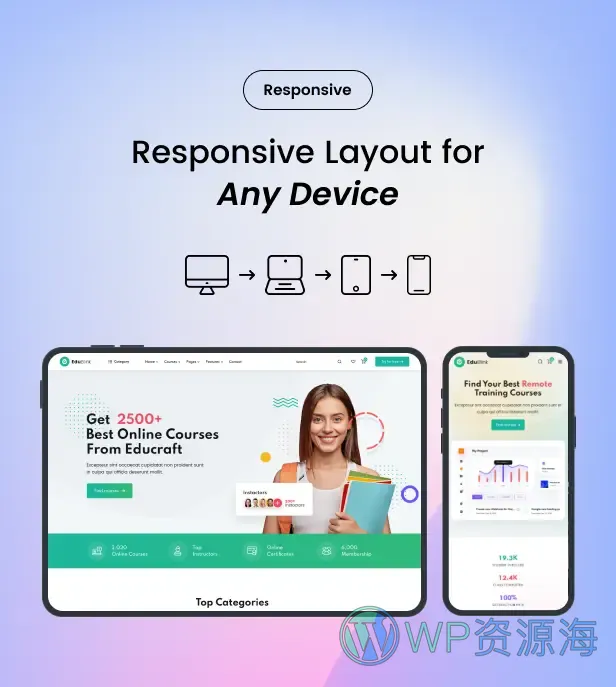 EduBlink-在线课程教育培训网校WordPress主题插图1-WP资源海