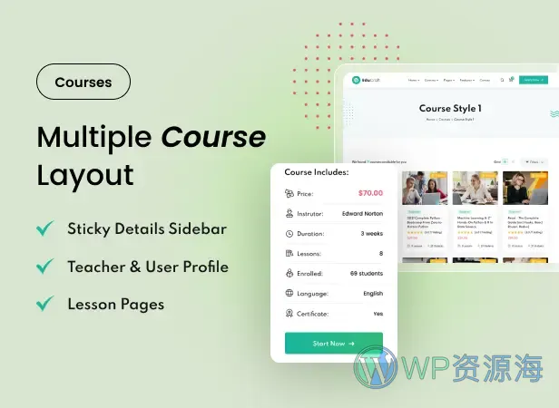 EduBlink-在线课程教育培训网校WordPress主题插图6-WP资源海