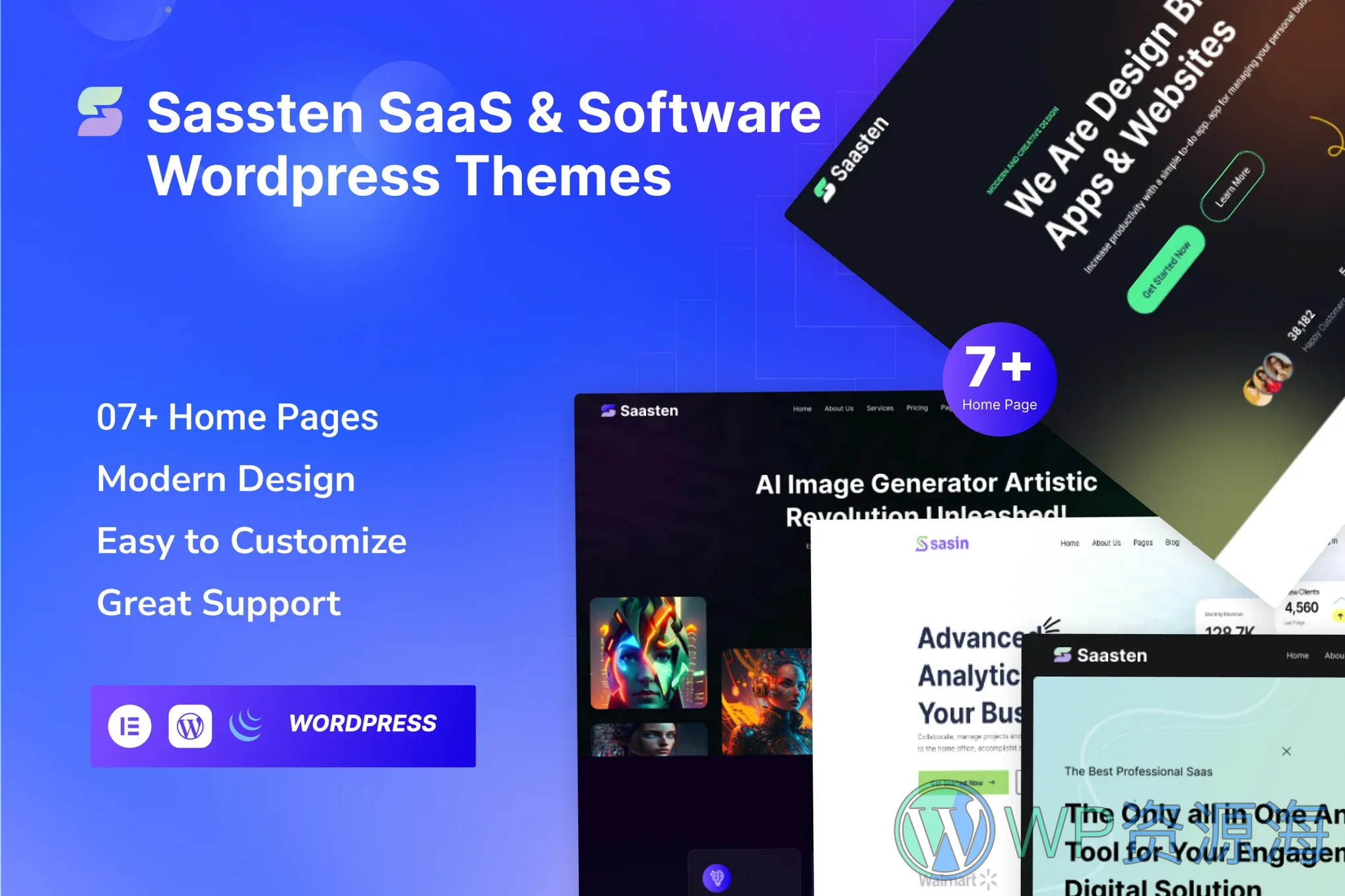 Saasten-SaaS软件服务网站模板WordPress主题插图1-WP资源海 Saasten-SaaS软件服务网站模板WordPress主题插图1-WP资源海