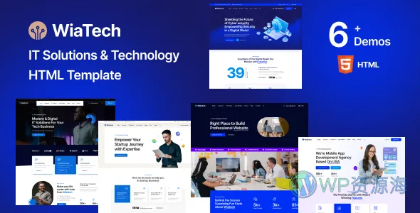 WiaTech-软件开发者IT服务公司网站HTML+React双模板插图-WordPress资源海