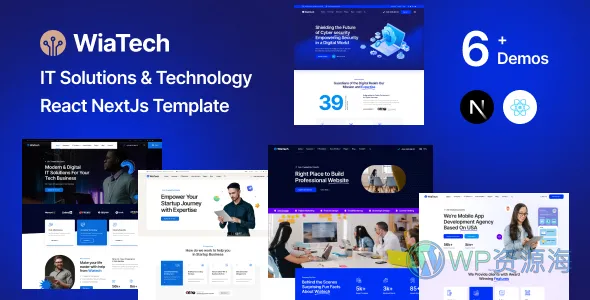 WiaTech-软件开发者IT服务公司网站HTML+React双模板插图1-WP资源海