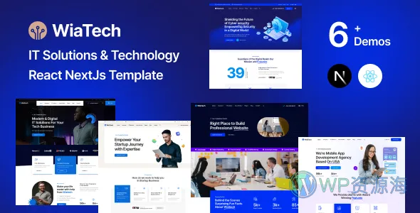 WiaTech-软件开发者IT服务公司网站HTML+React双模板插图1-WordPress资源海