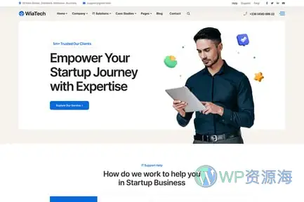 WiaTech-软件开发者IT服务公司网站HTML+React双模板插图5-WordPress资源海