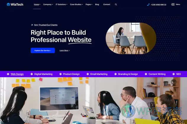 WiaTech-软件开发者IT服务公司网站HTML+React双模板插图6-WordPress资源海