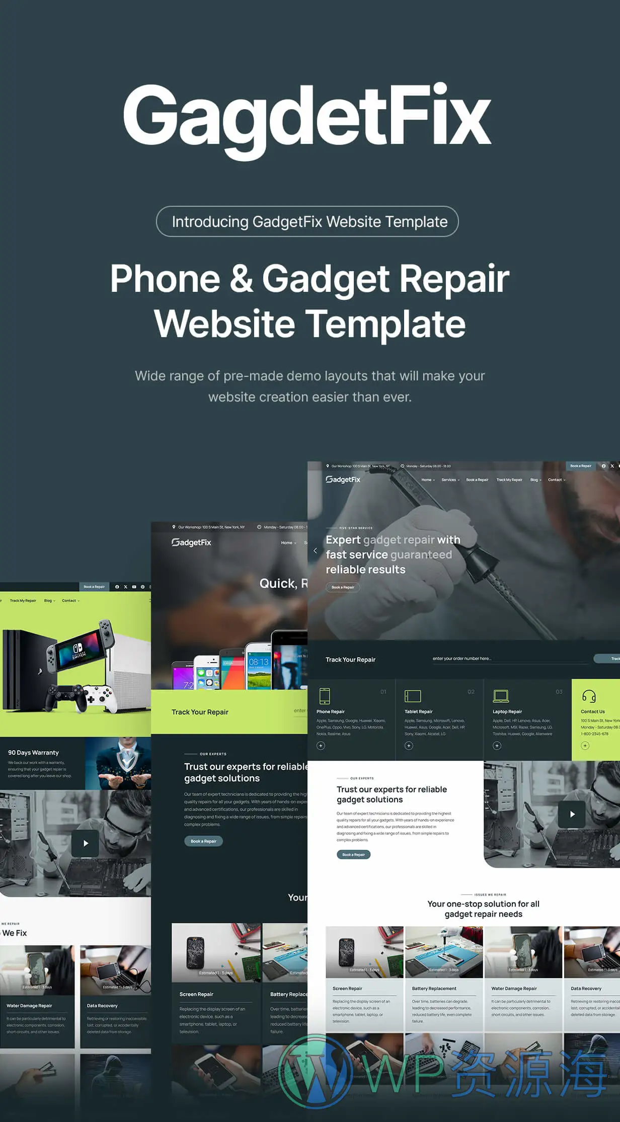 Gadgetfix-手机笔记本电子产品维修网站HTML模板插图2-WP资源海