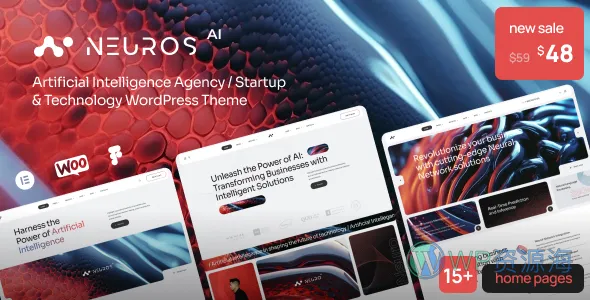 Neuros-人工智能AI科技公司网站模板WordPress主题插图-WP资源海
