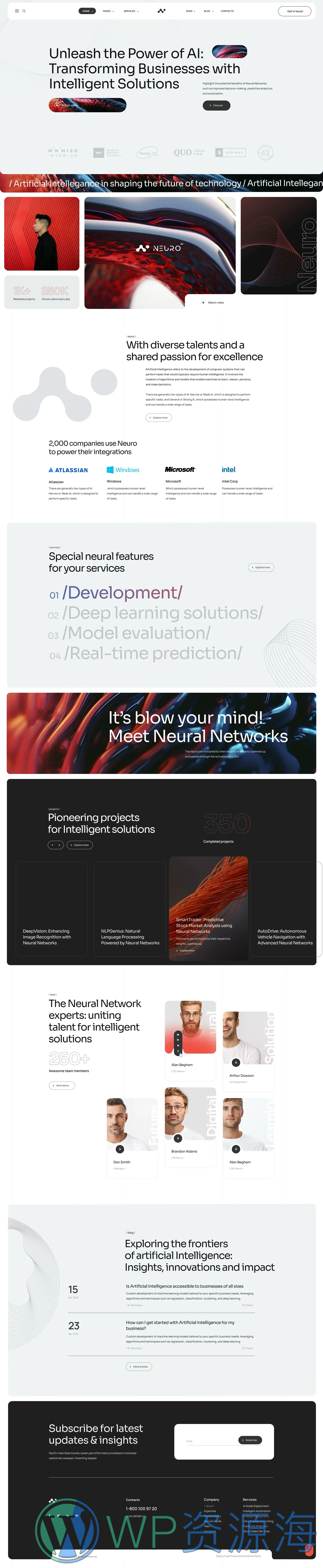 Neuros-人工智能AI科技公司网站模板WordPress主题[更至v1.5.0]插图3-WordPress资源海