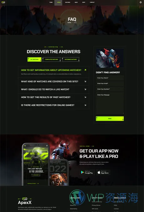 ApexX-超炫酷电子竞技游戏网站模板WordPress主题[更更至v1.0.1]插图18-WordPress资源海