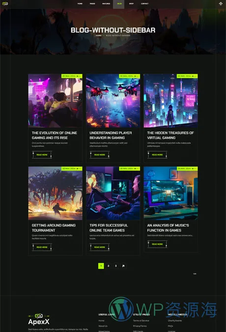 ApexX-超炫酷电子竞技游戏网站模板WordPress主题[更更至v1.0.1]插图14-WordPress资源海