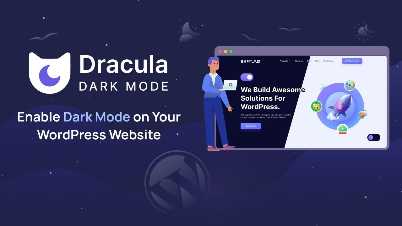 Dracula Dark Mode Pro-让网站快速支持深色模式切换WordPress插件[更至v1.2.4]图片