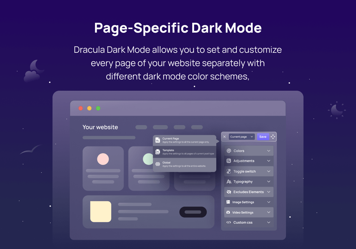 Dracula Dark Mode Pro-让网站快速支持深色模式切换WordPress插件[更至v1.2.4]图片6