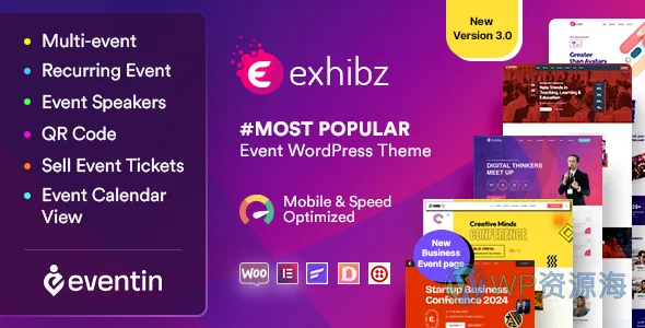 Exhibz-2024年最佳活动会议WordPress主题[更至v3.0.3]插图-WP资源海
