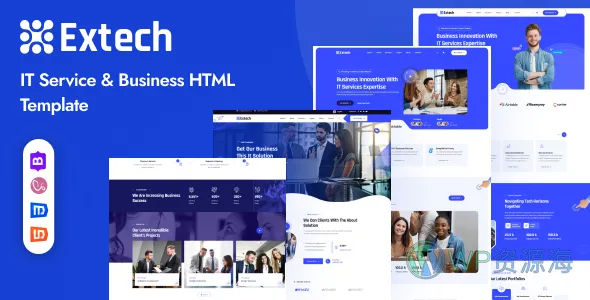 Extech-互联网络IT软件科技公司HTML5网站模板插图-WP资源海