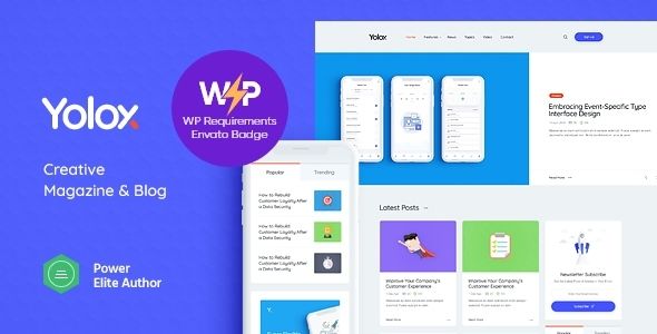 Yolox-素雅简约风博客杂志WordPress主题[更至v1.0.13]
