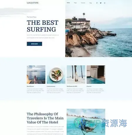 Bellevue-酒店住宿旅馆网站模板WordPress主题[更至v4.2.5]插图6-WP资源海
