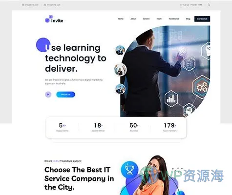 Invite-超炫酷网络科技公司网站模板WordPress主题[更至v1.0.9] 插图7-WP资源海