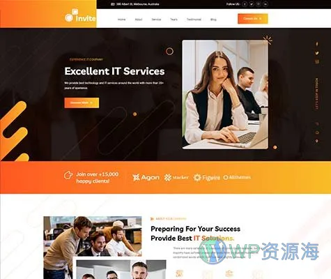 Invite-超炫酷网络科技公司网站模板WordPress主题[更至v1.0.9] 插图6-WP资源海