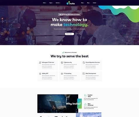 Invite-超炫酷网络科技公司网站模板WordPress主题[更至v1.0.9] 图片8