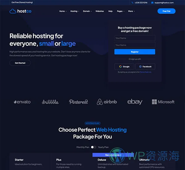 Hostco-服务器主机托管网站模板WordPress主题[更至v1.0.3]插图5-WP资源海