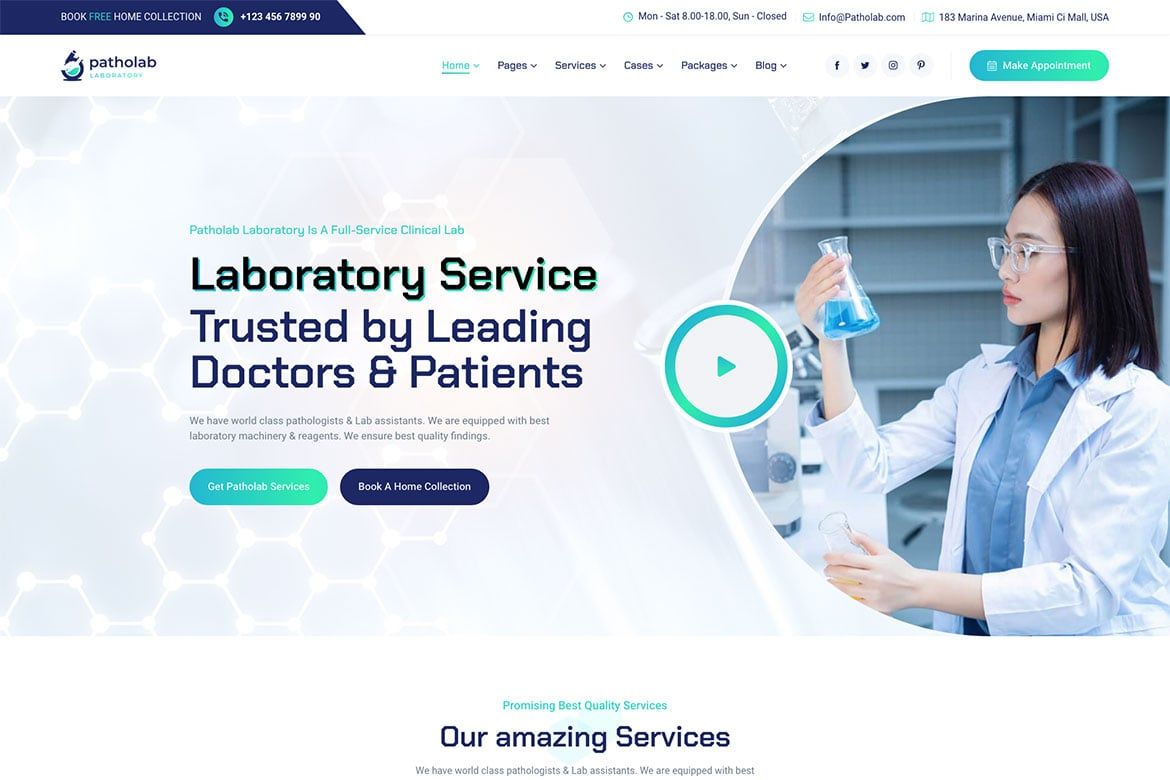 Patholab-实验医药科研中心网站模板WordPress主题[更至v1.0.5]图片4