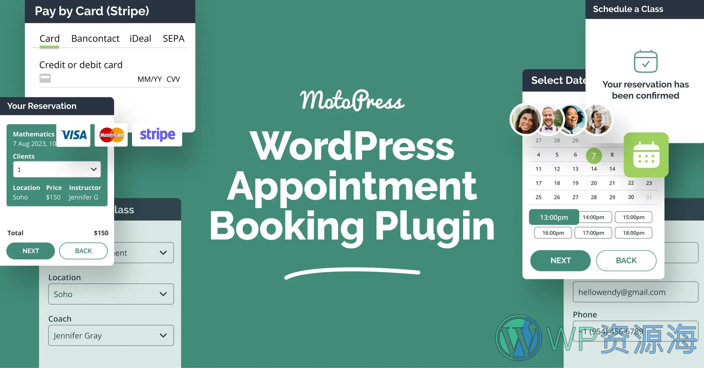 MotoPress Appointment Booking-在线预约预定WordPress插件插图-WP资源海