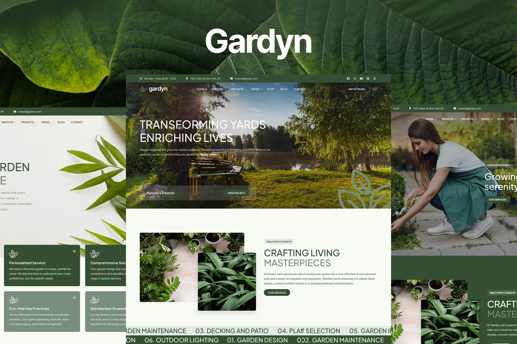 Gardyn-绿植店园艺师景观设计HTML5网站模板图片1