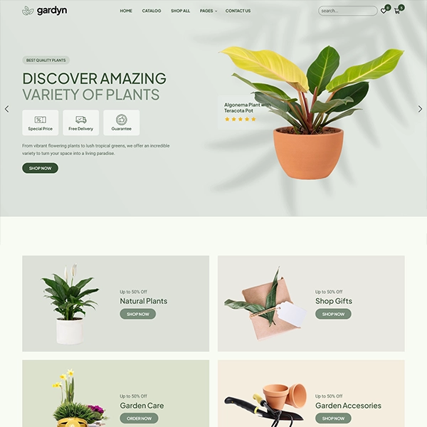 Gardyn-绿植店园艺师景观设计HTML5网站模板图片3