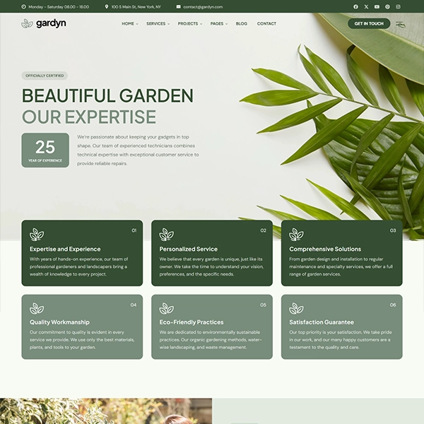 Gardyn-绿植店园艺师景观设计HTML5网站模板图片6