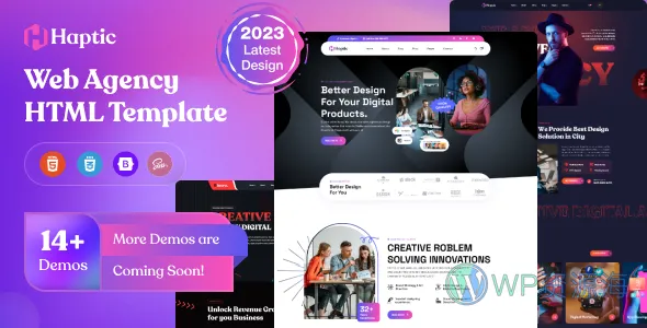 Haptic-网页设计网站建设开发公司官网HTML5模板插图-WP资源海 Haptic-网页设计网站建设开发公司官网HTML5模板插图-WP资源海