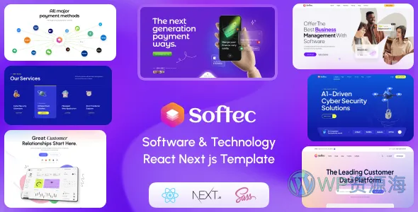 Softec-软件科技公司网站React Next.js模板[更至v2024.5.9]插图-WP资源海