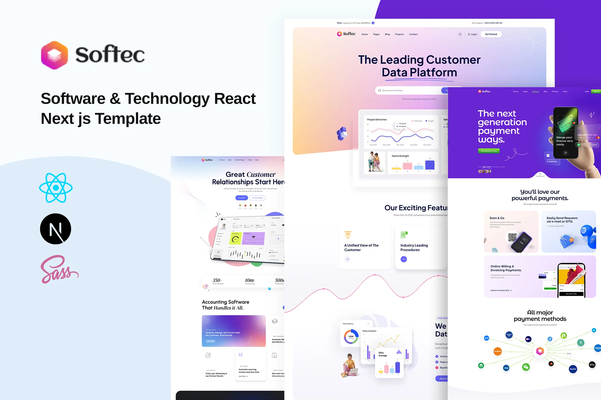 Softec-软件科技公司网站React Next.js模板[更至v2024.5.9]图片1