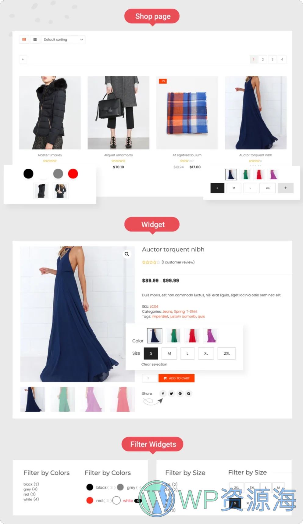 WooCommerce Product Variations Swatches-产品变体多规格多颜色插件插图3-WP资源海