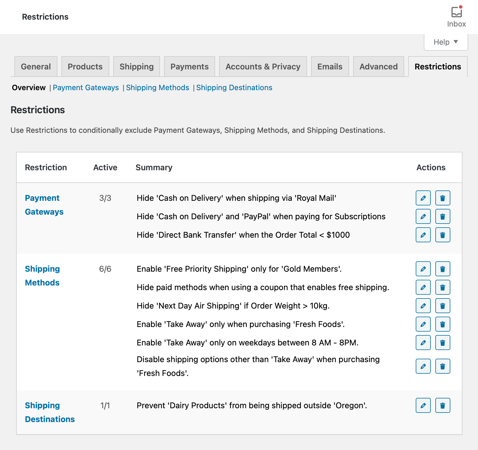 Conditional Shipping and Payments for WooCommerce 配送方式支付选项条件控制插件[更至v2.0.3]图片2