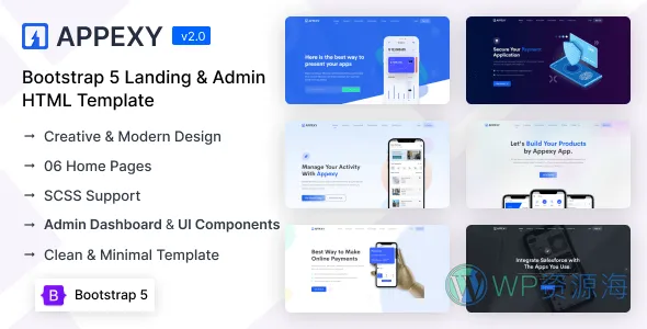 Appexy-漂亮多用途企业网站模板多版本下载插图1-WP资源海