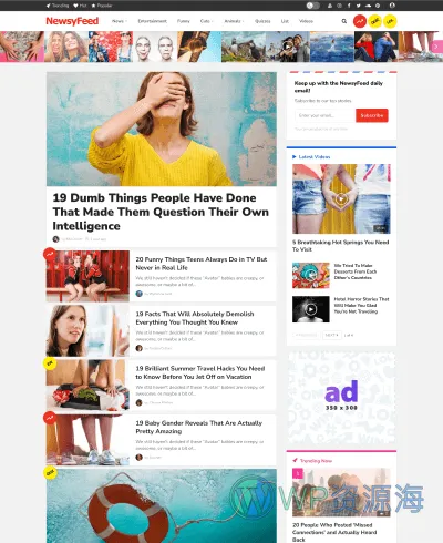Newsy-新闻博客自媒体网站WordPress主题插图3-WP资源海