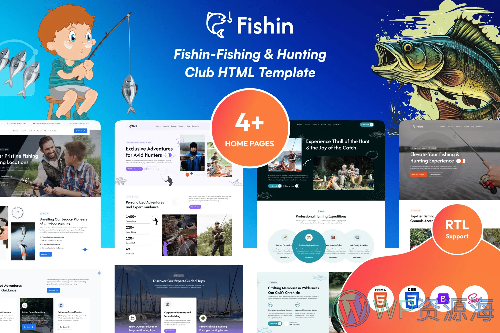 FIshin-钓鱼渔具海钓俱乐部网站HTML5模板插图-WP资源海