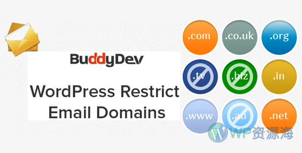 WordPress Restrict Email Domains-用户注册邮箱域名限制插件[更至v1.2.2]插图-WP资源海