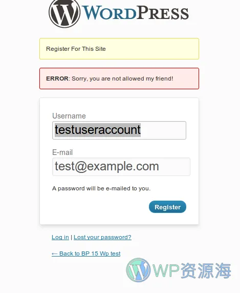 WordPress Restrict Email Domains-用户注册邮箱域名限制插件[更至v1.2.2]插图4-WP资源海