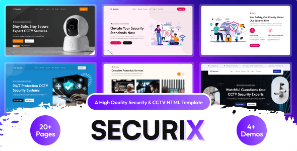 Securix-CCTV监控摄像头安防系统网站HTML5模板