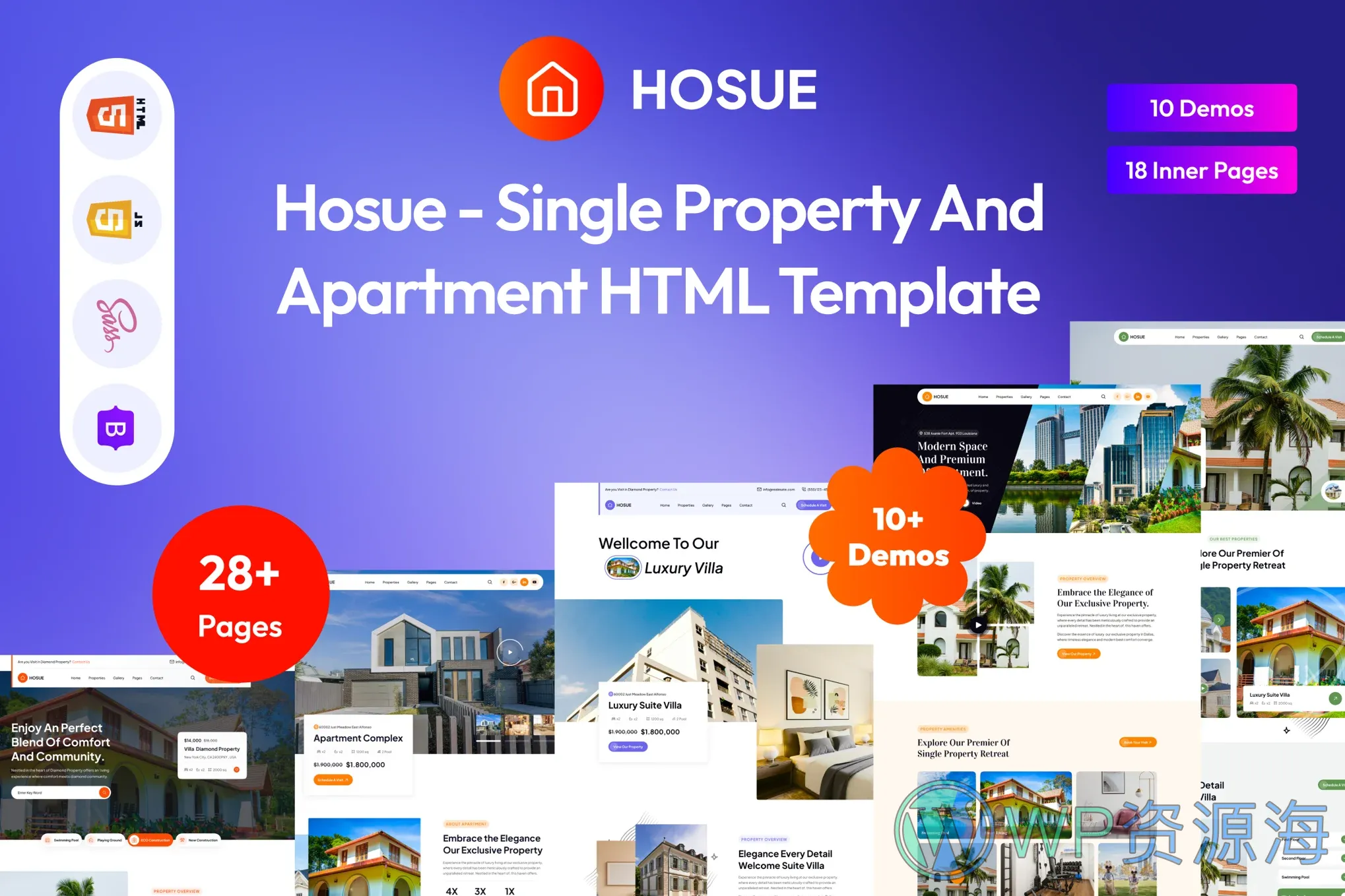 Hosue-酒店民宿公寓旅游度假村HTML5模板插图-WP资源海