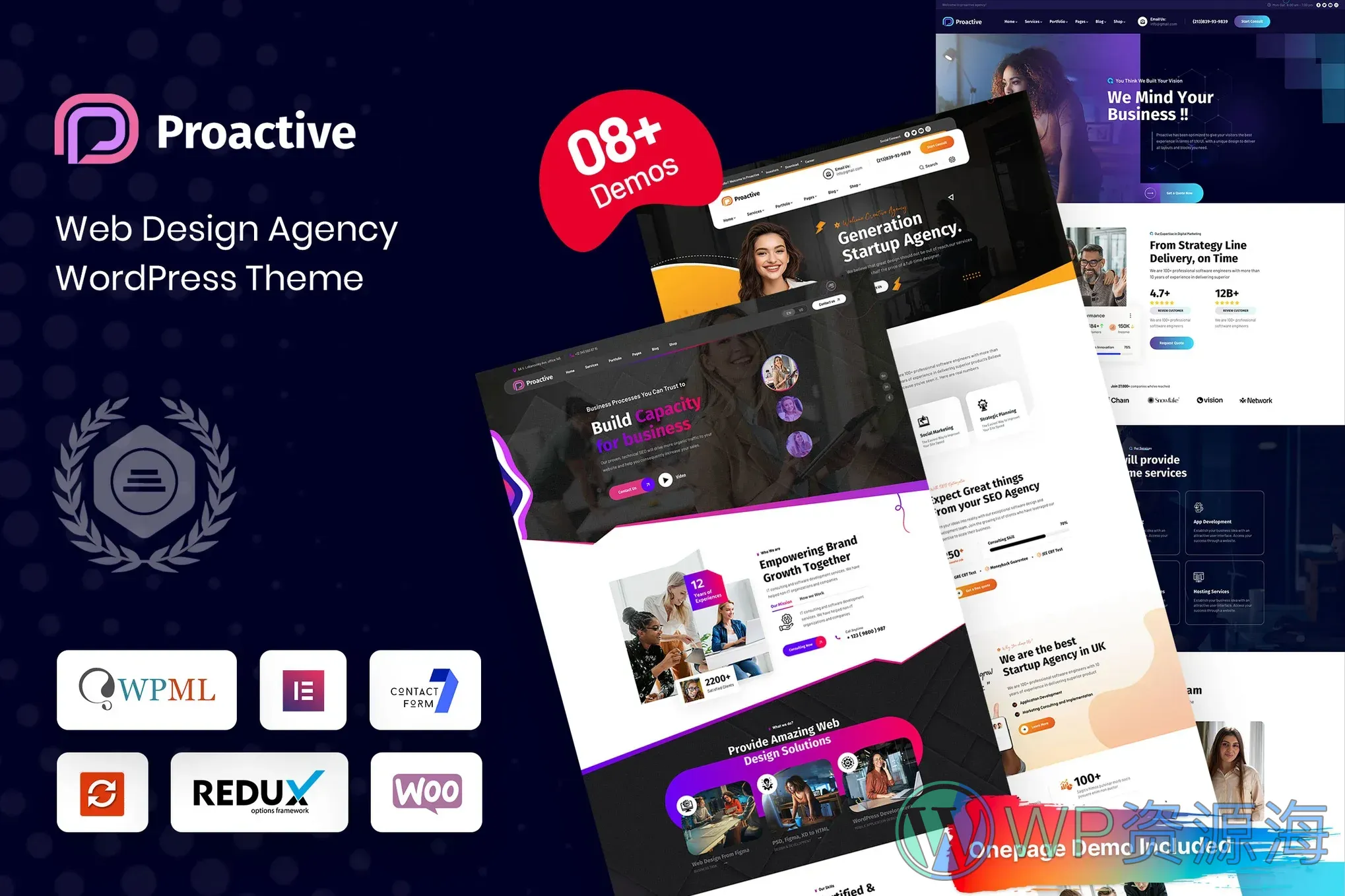 Proactive-网页设计/建站开发公司模板WordPress主题插图1-WP资源海 Proactive-网页设计/建站开发公司模板WordPress主题插图1-WP资源海
